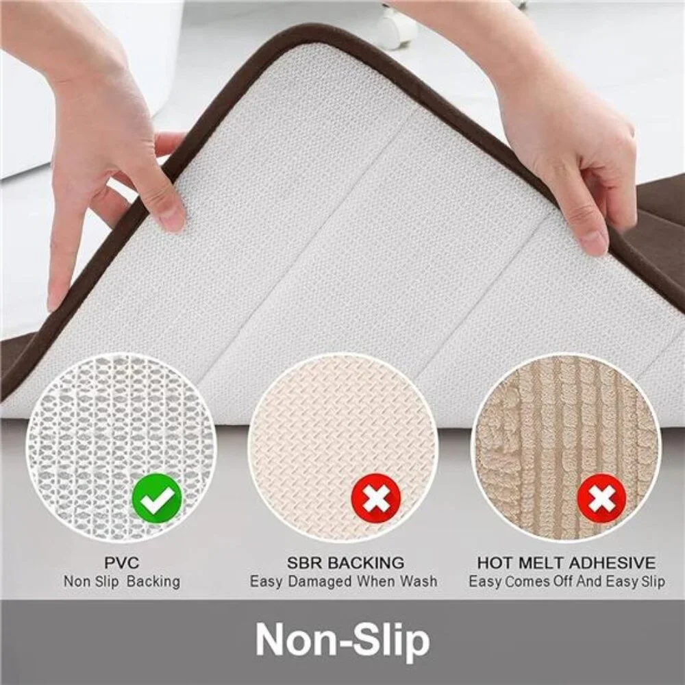 Buganda Memory Foam Bath Mat Rug, 30
